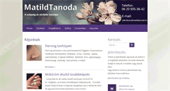 Desktop Screenshot of matildtanoda.hu